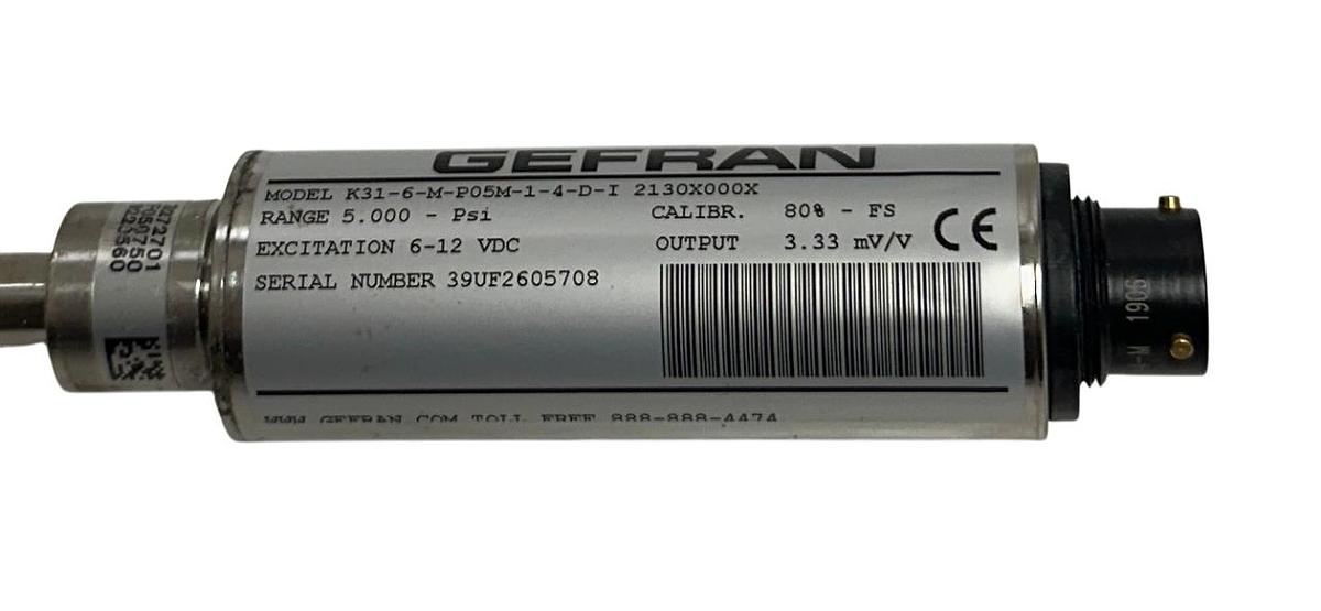 Used GEFRAN K31-6-M-P05M-1-4-D-I 2130X000X / K316MP05M14DI PRESSURE TRANSDUCER NSMP