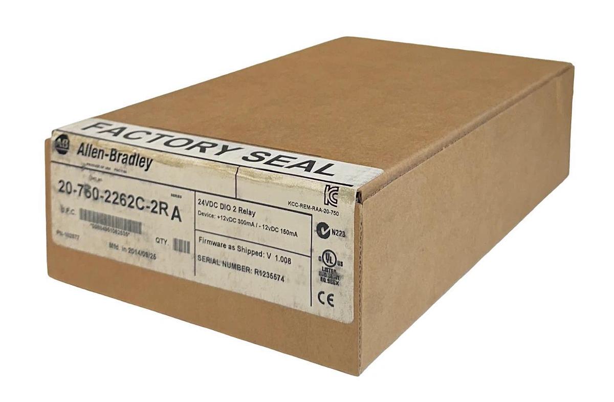 Used NEW SEALED ALLEN BRADLEY 20-750-2262C-2R /A PowerFlex 750 24VDC DIO 2 RELAY NSFS
