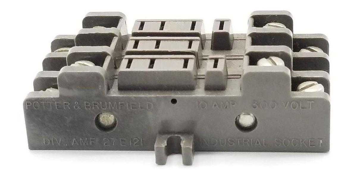 Used POTTER & BRUMFIELD 27E121 RELAY BASE 10A, 300V