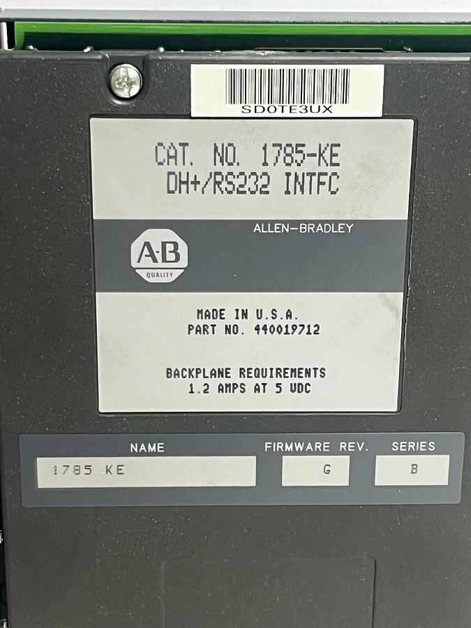 Used Allen-Bradley 1785-KE Series B Data Highway Plus RS232 Interface Module NEW