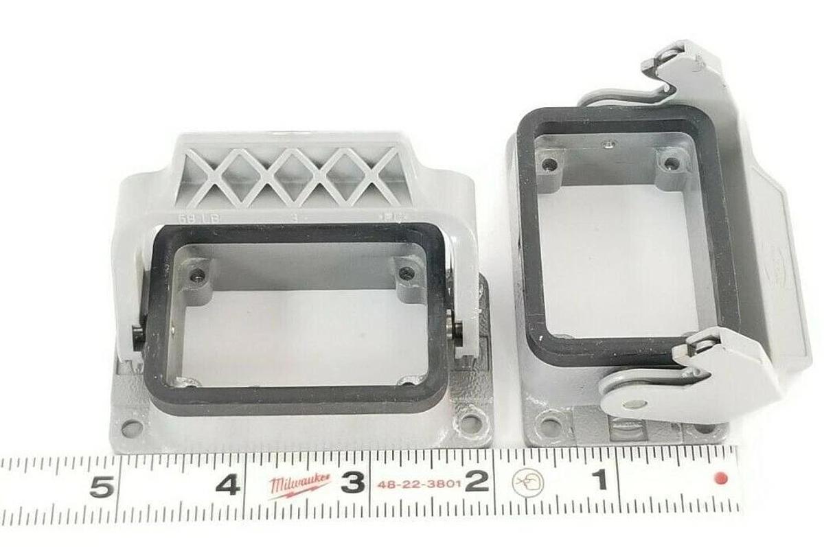 Used LOT OF 5 HARTING 6B LB 2 PC HAN-EASY LOCK LEVERD & TERMINAL HOUSING