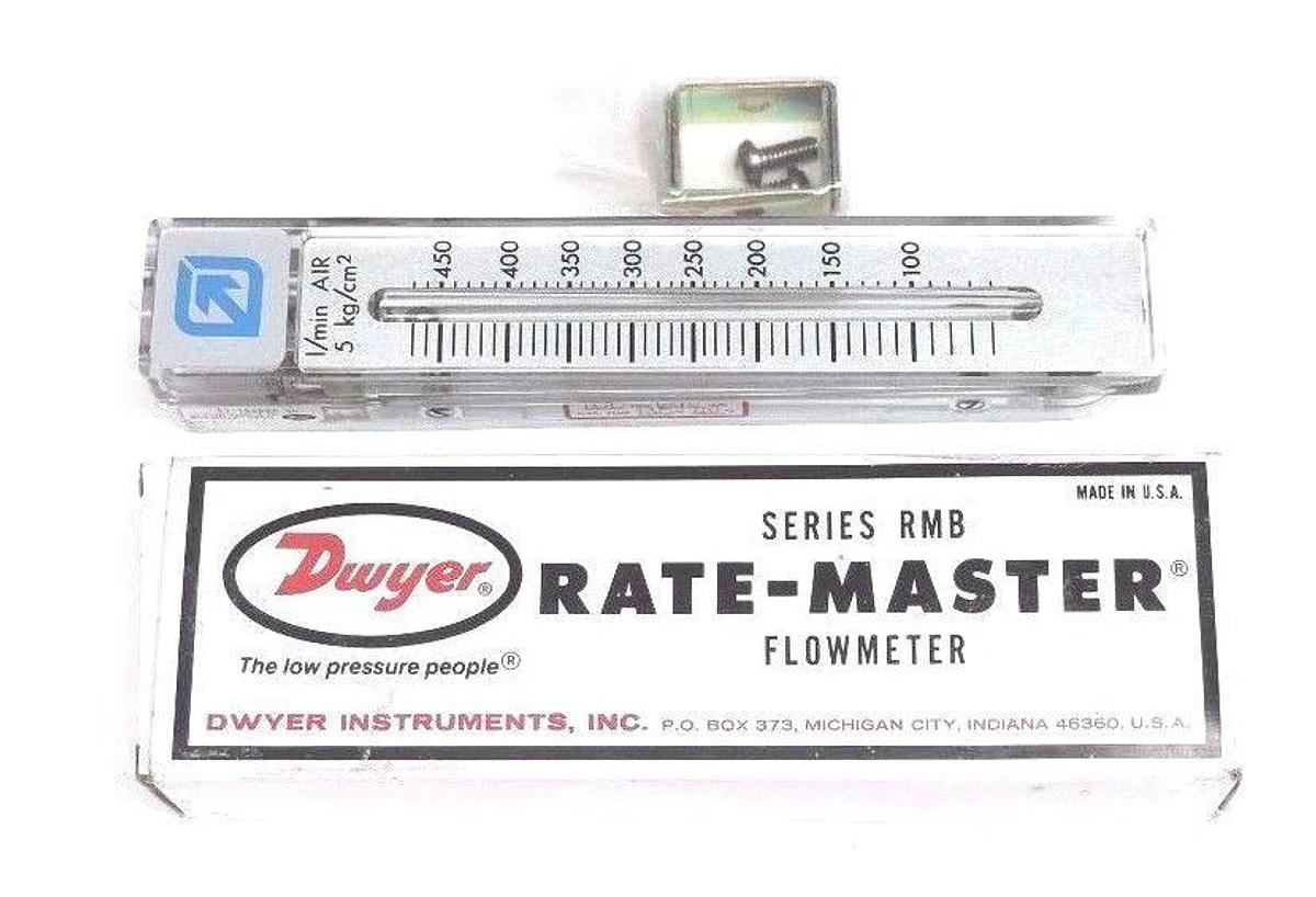 NIB DWYER 57-166098-00 SERIES RMB RATE MASTER FLOWMETER 1/MIN AIR 5 KG/CM 2