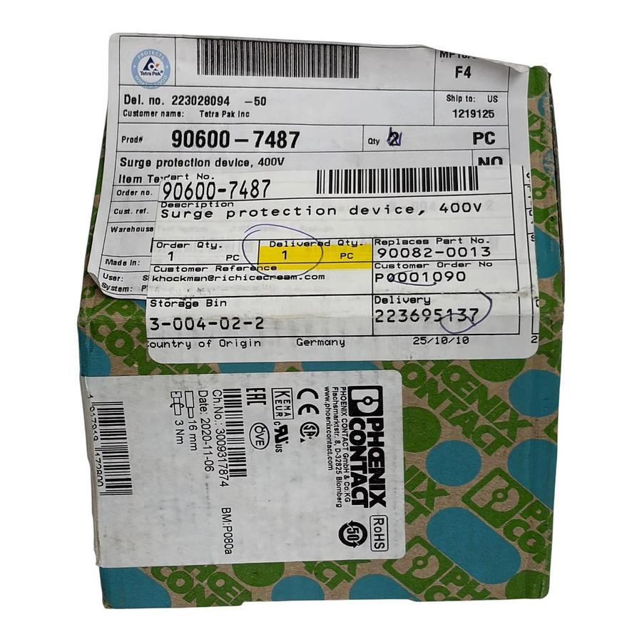 Phoenix Contact VAL-MS 230/3+1 FM Surge Protection Device 2838199 New Surplus