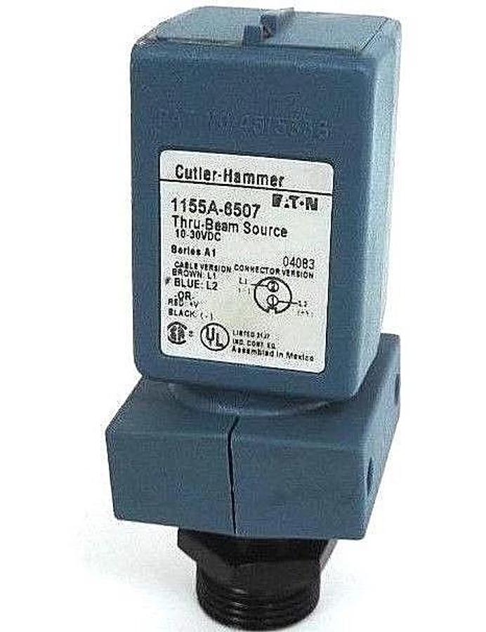 Used CUTLER-HAMMER 1155A-6507 THRU-BEAM SOURCE 1155A6507, 10-30VDC, SER. A1