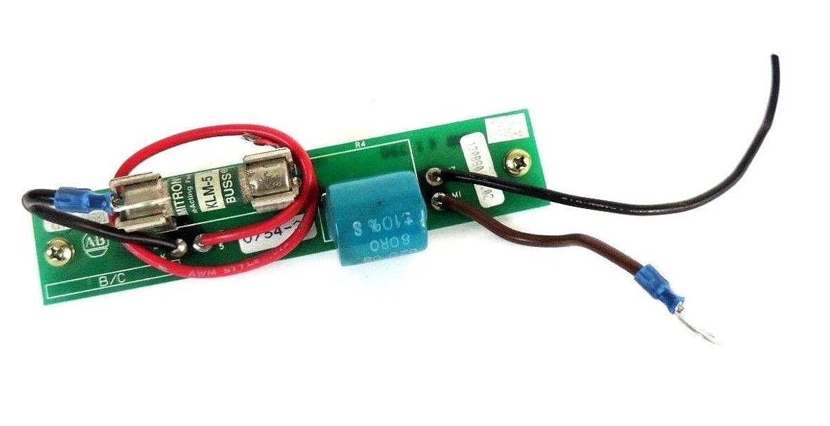 Used ALLEN BRADLEY 120880 FUSE BOARD WITH LIMITRON KLM-5 FUSE