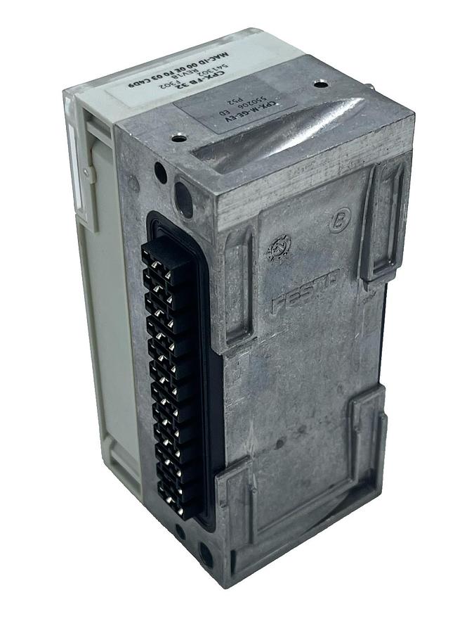 Used Festo CPX-FB32 Bus Node REV 18 (541302) with CPX-M-GE-EV Interlinking Block