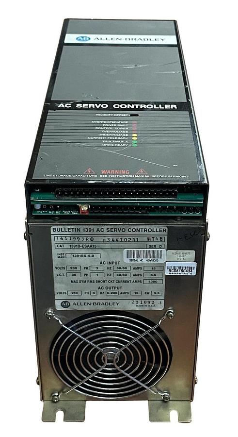 Refurbished REPAIRED ALLEN BRADLEY 1391B-ESAA15 /D AC SERVO CONTROLLER 230V 15A 1391BESAA15
