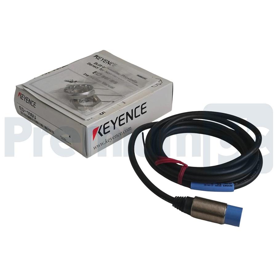 KEYENCE ED-118U | ED118U Inductive Proximity Sensor M18 NPN Unshielded Main Unit