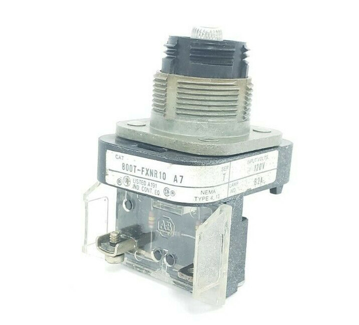 Used ALLEN BRADLEY 800T-FXNR10XA7 PUSHBUTTON SER. T 120V B2A LAMP 800TFXNR10A7