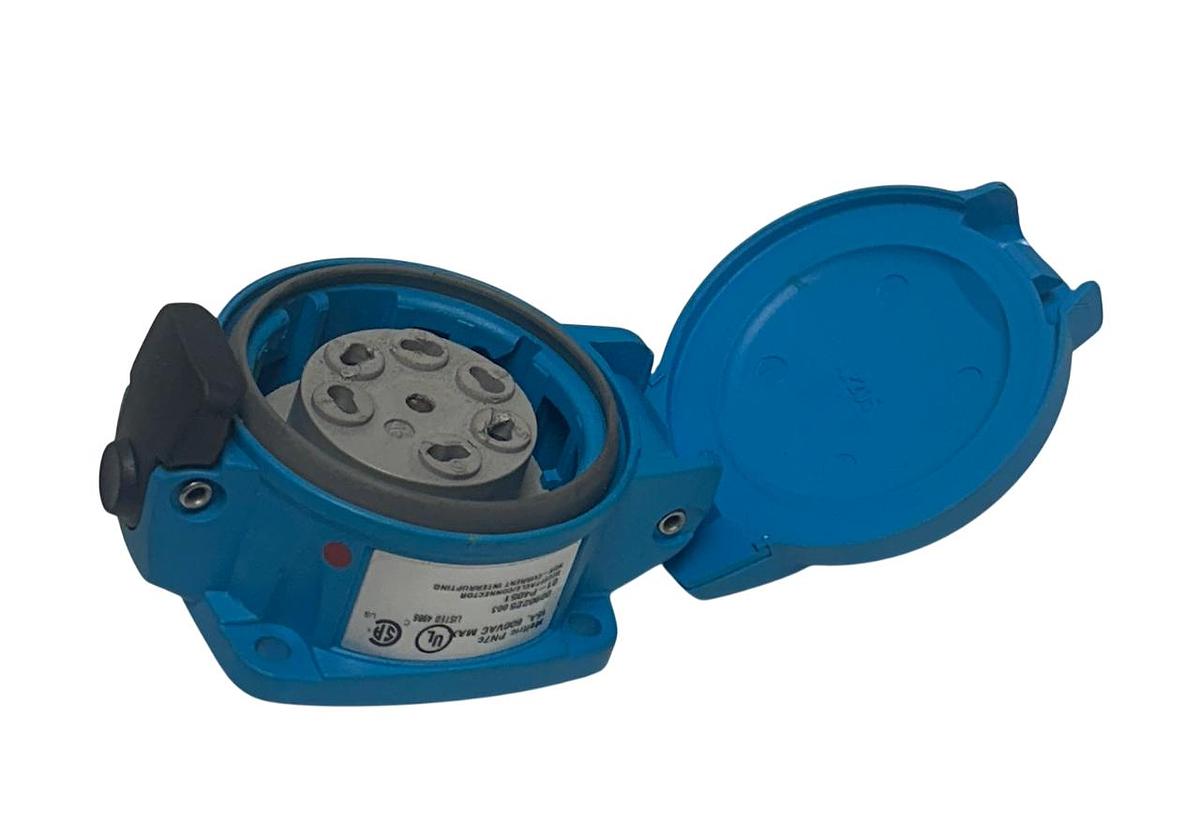 Used MELTRIC CORPORATION 01-P4051 / 01P4051 INLET/ PLUG PN7c 15A 5P + G 600VAC USNP