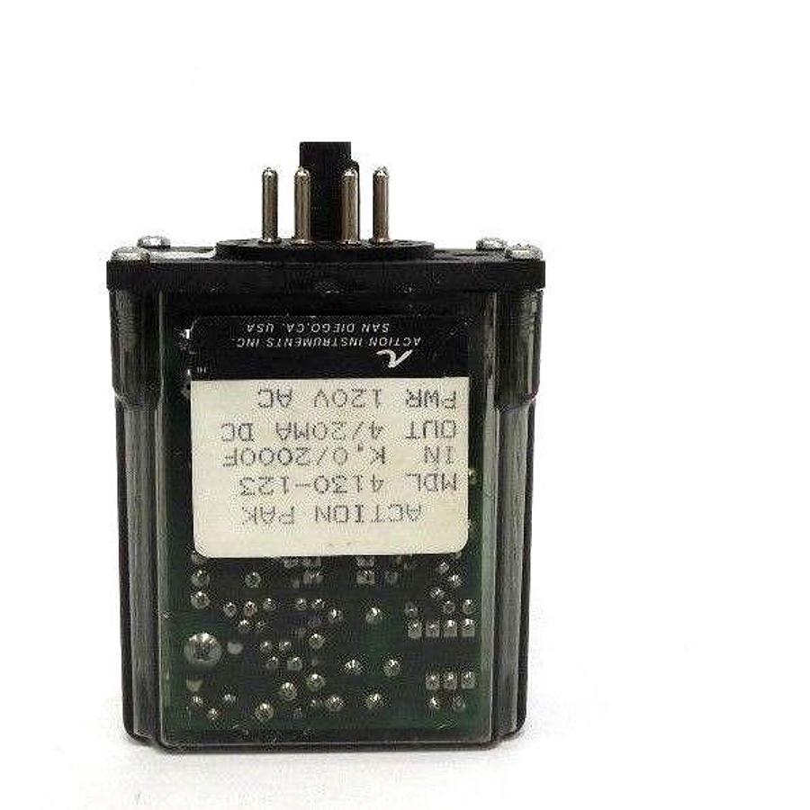Used ACTION INSTRUMENTS MDL 4130-123 ACTION PAK K,0/2000F, 4/20MA DC, 120V AC, 258684