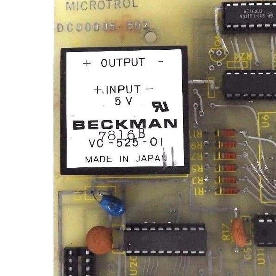 Used MICROTROL DC00005-502 DISPLAY BOARD DC00005502 W/ BECKMAN VC-525-01 CONVERTER