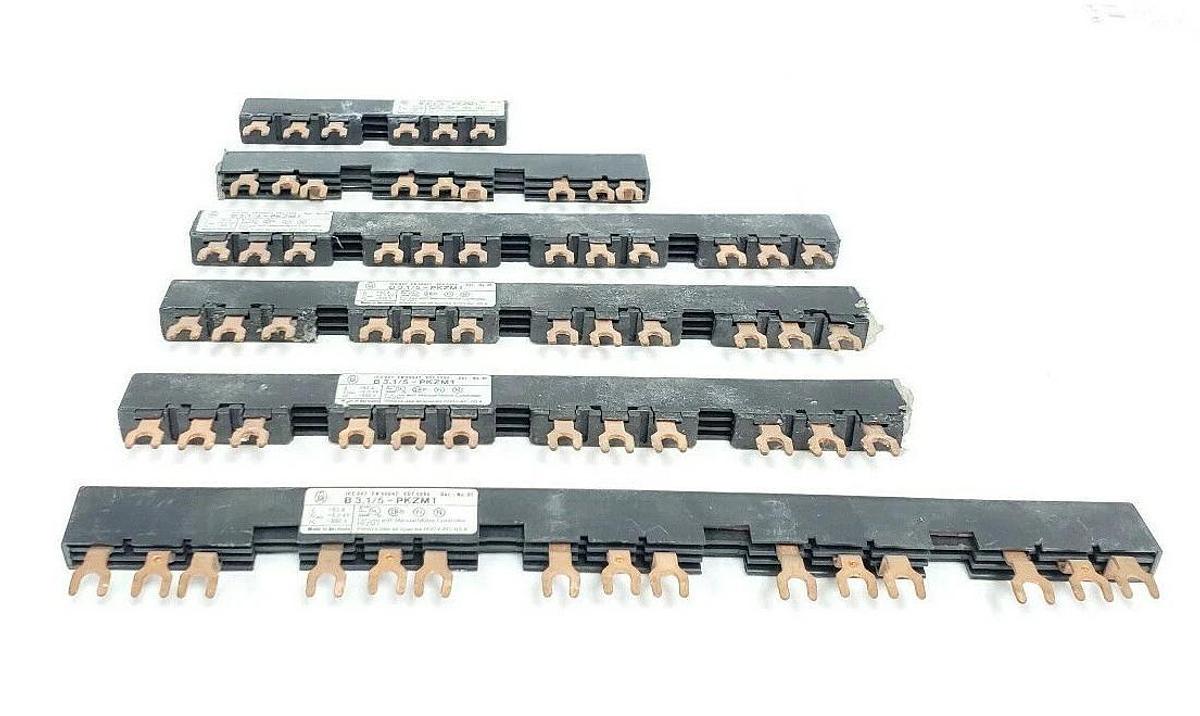 Used LOT OF KLOCKNER MOELLER B3.1/5-PKZM1 3-PHASE LINK BUS BARS B315PKZM1