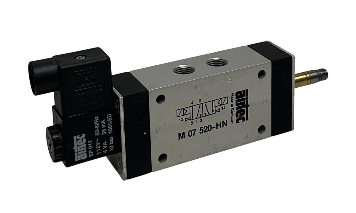 Used AIRTEC M 07 520-HN / M07520HN SERIES M-07 VALVE 5/2-WAY DOUBLE SOLENOID USNP *