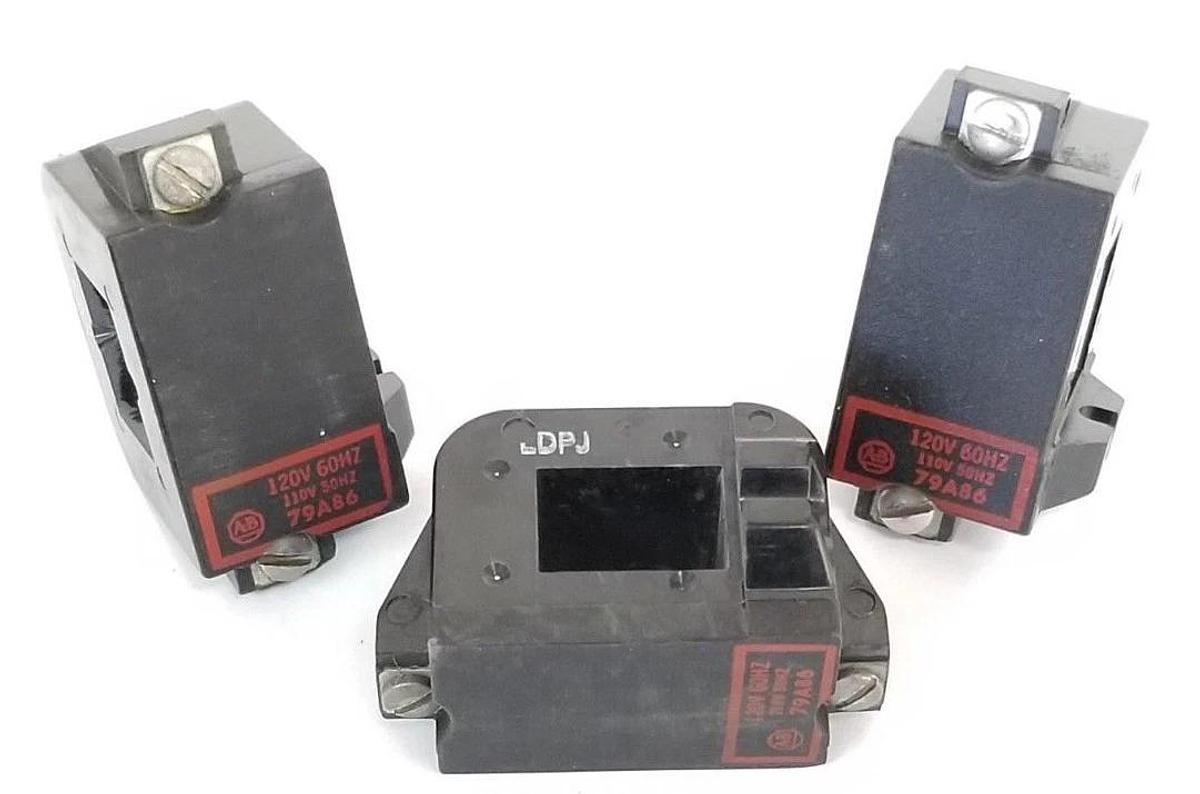 Used LOT OF 3 NIB ALLEN BRADLEY 79A86 CONTACTOR COILS 110V-50HZ 120V-60HZ