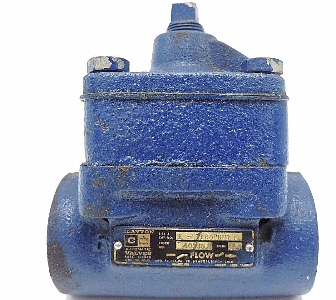 Used CLAYTON 7100PKHR CLA VAL DIAPHRAGM VALVE 1" 40035