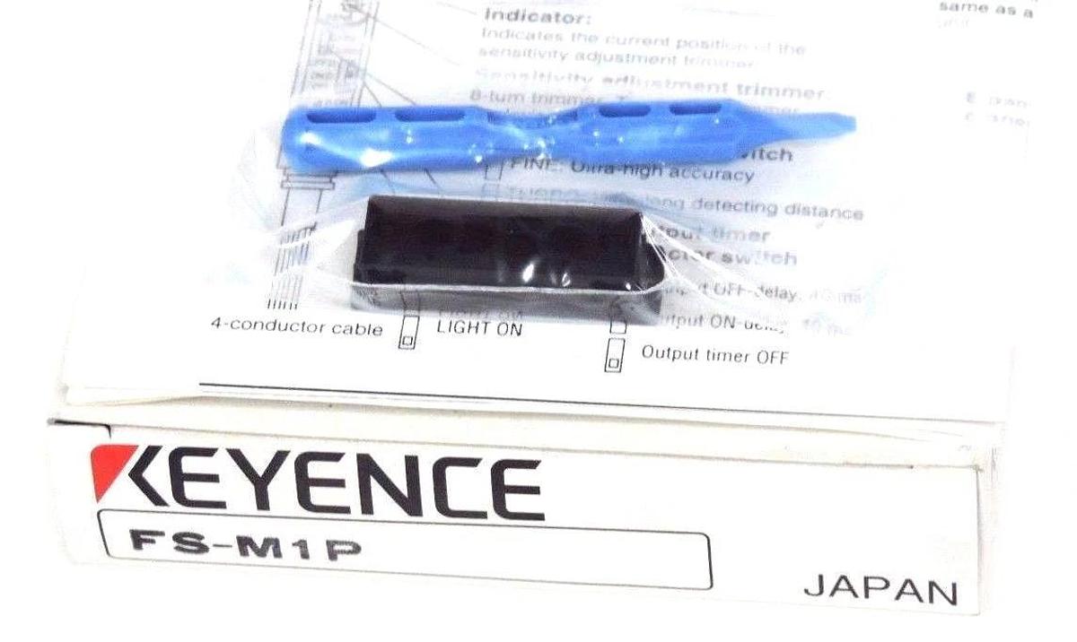 NIB KENYENCE FS-M1P SENSOR AMPLIFIER 12/24VDC, FSM1P