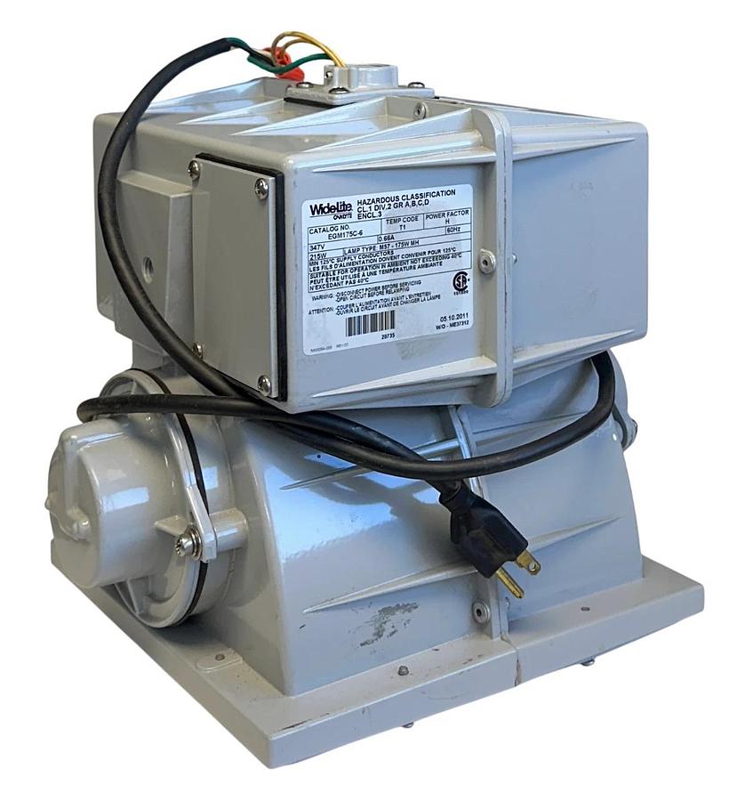 Used WIDELITE EGM175C-6 / EGM175C6 FLOOD LIGHT T1 H POWER FACTOR 347V 0.66A 60Hz USNP