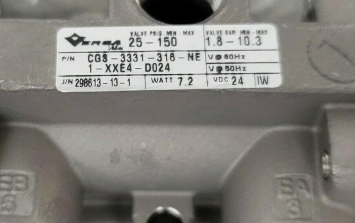 NIB VERSA VALVES CGS-3331-316-NE1-XXE4-D024 THREE-WAY VALVE 24VDC