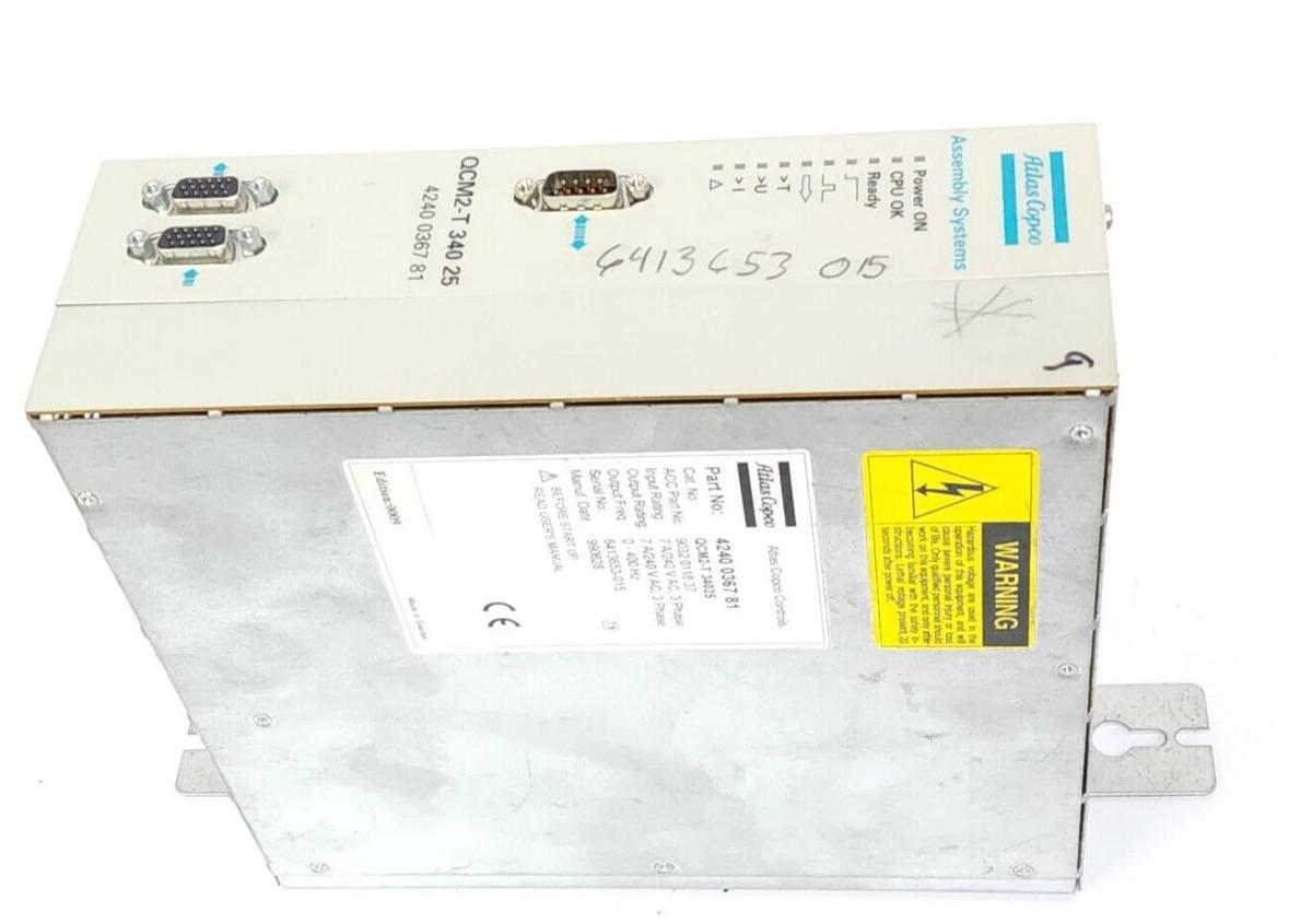 Used ATLAS COPCO 4240 0367 81 / 4240036781 SERVO DRIVE EDITION: 0017 QCM2-T 340 25