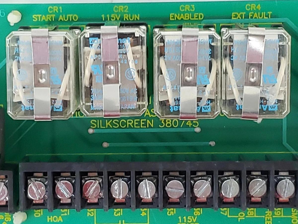 Used ABB 380742 REV. E RELAY TERMINAL BOARD W/ FUSES