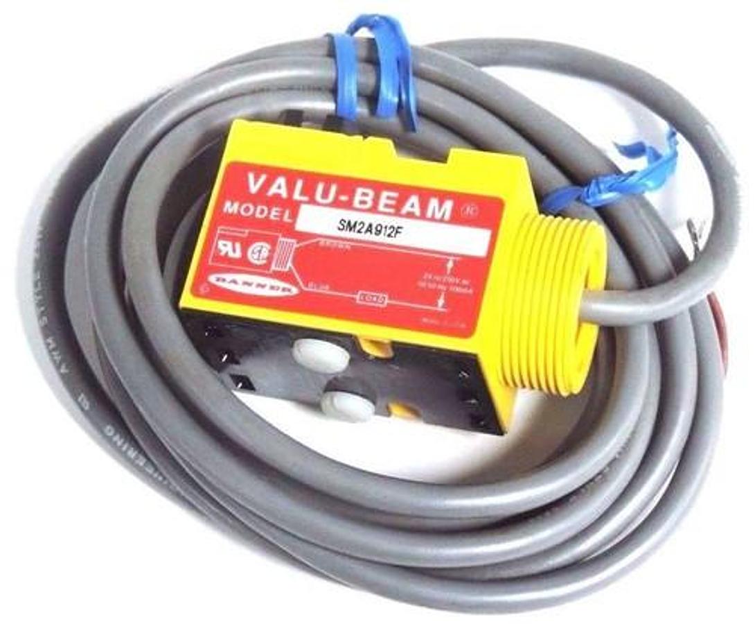 Used NEW BANNER SM2A912F VALUE BEAM GLASS FIBER OPTIC SCANNER 24-250VAC 50/60HZ
