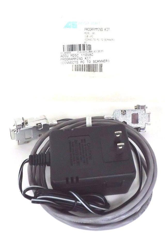 Used NEW ACCU-SORT PROGRAMMING KIT FOR MODEL 20 CONNECTS PC TO SCANNER M25C, 110VAC