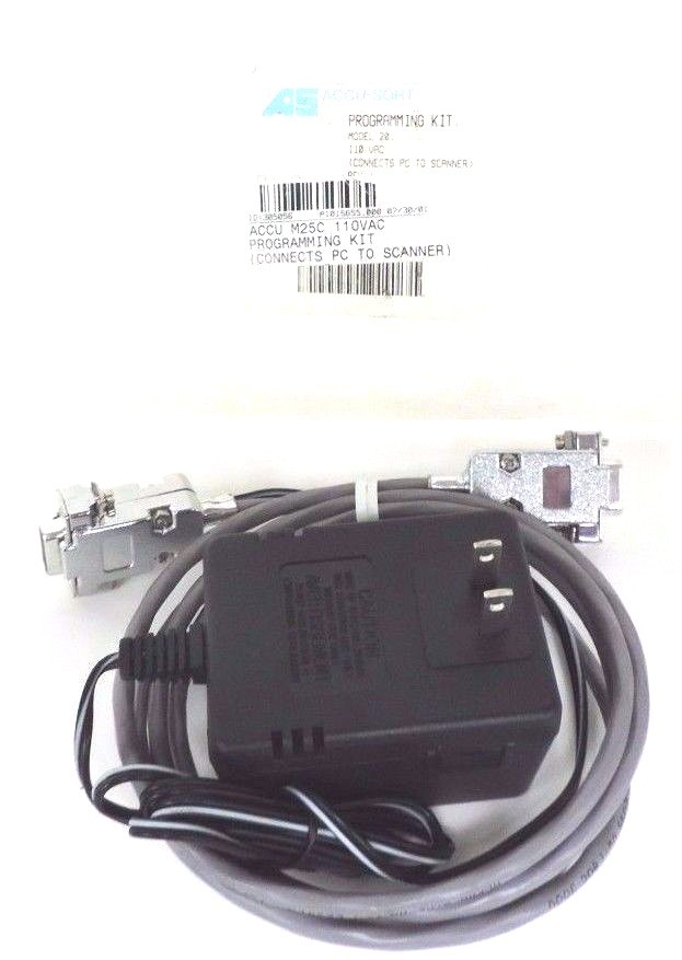 Used NEW ACCU-SORT PROGRAMMING KIT FOR MODEL 20 CONNECTS PC TO SCANNER M25C, 110VAC