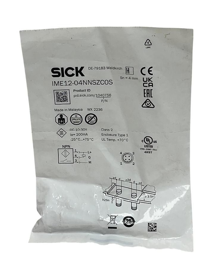SICK IME12-04NNSZCOS / 1040756 INDUCTIVE PROXIMITY SENSOR 10-30VDC 200mA NSFS
