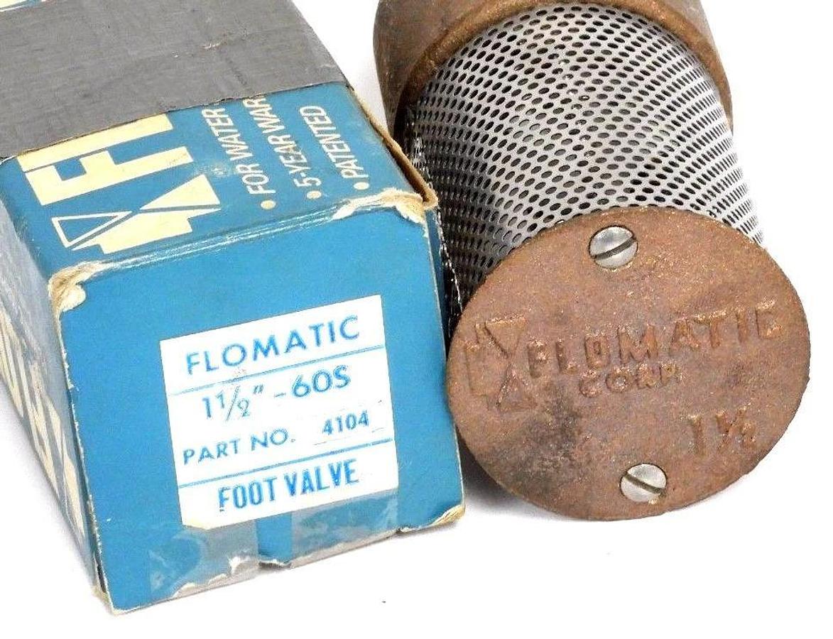 NIB FLOMATIC 4104 FOOT VALVE 1 1/2"-60S