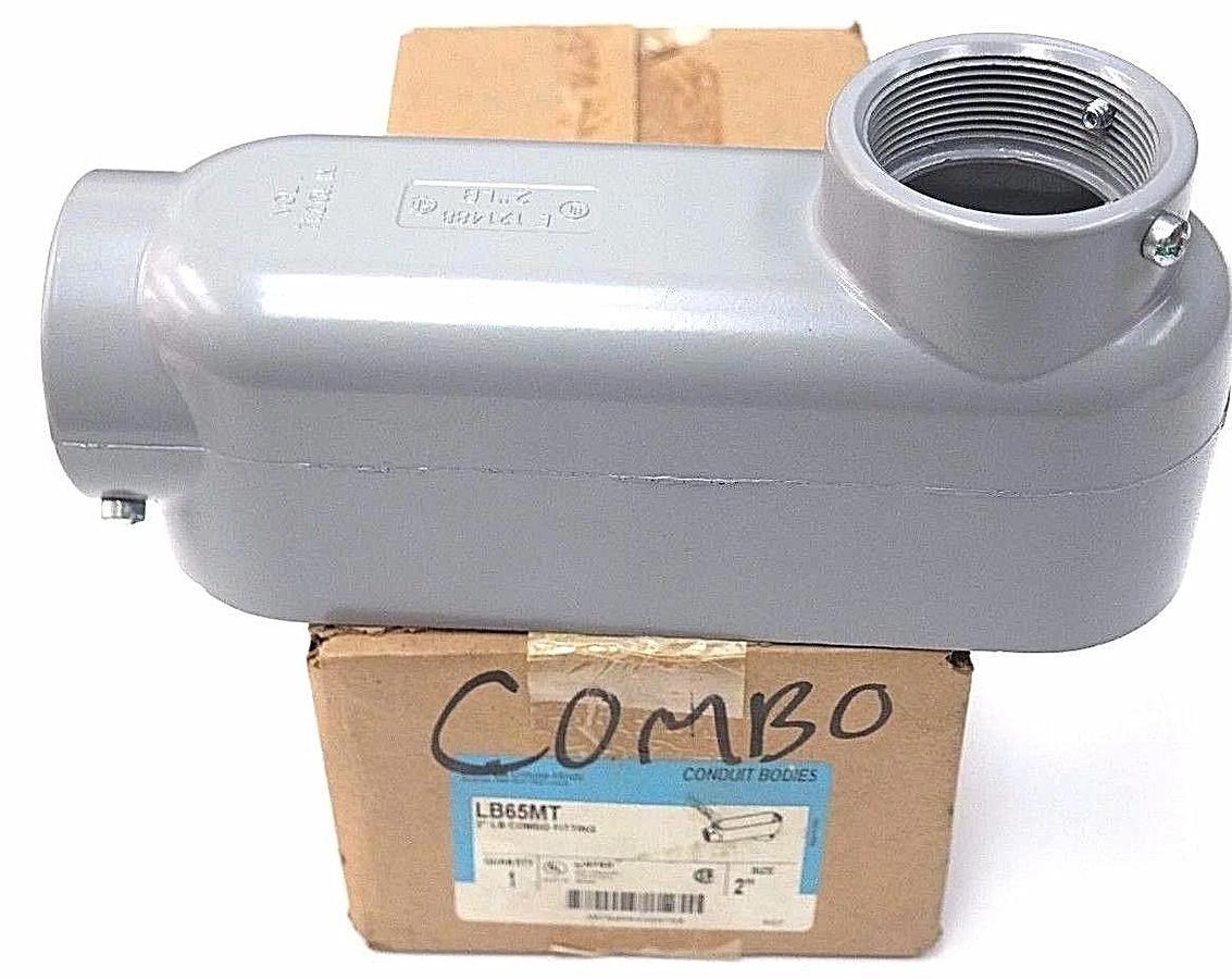Used NIB CROUSE HINDS LB65MT 2" LB COMBO FITTING SIZE: 2" CONDUIT BODIES