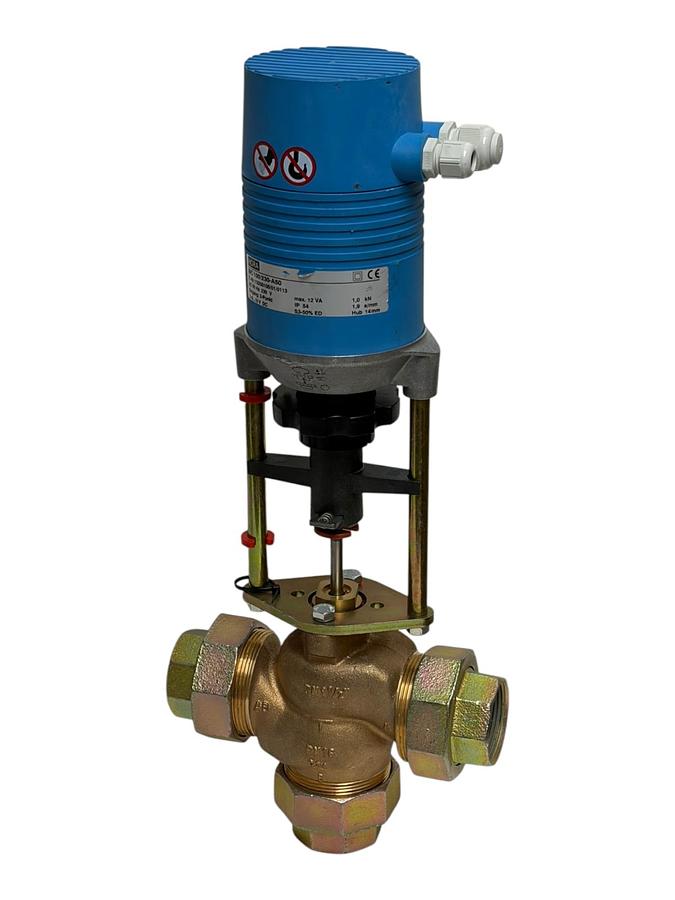 Used Hora MC100/230-A50 Electric Actuator 316RA-MMD 3-Way Mixing Valve 1.5"