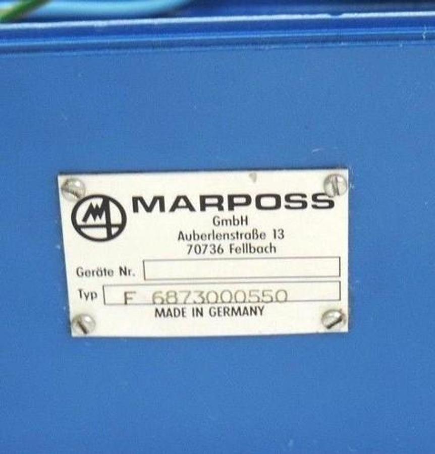 Used MARPOSS TYPE F 6873000550 CONTROL BOX