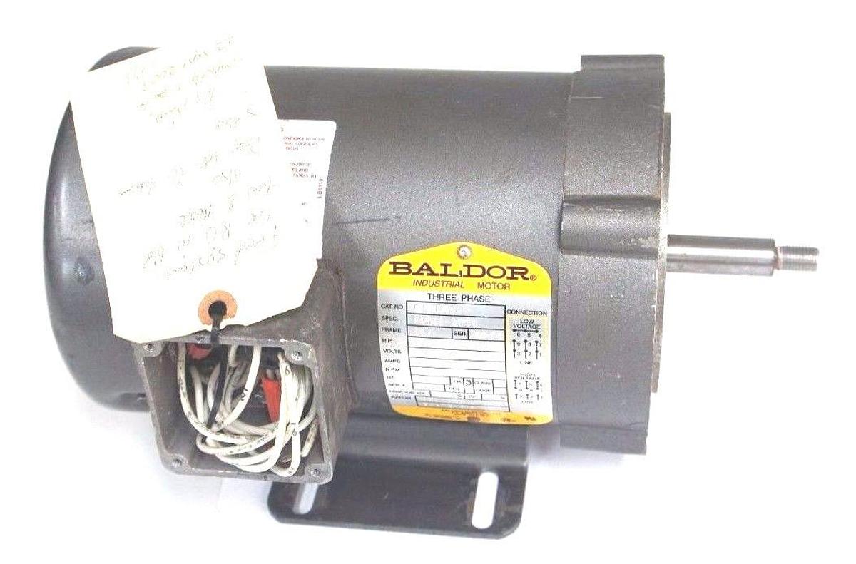 Refurbished REPAIRED BALDOR CJM3463 INDUSTRIAL MOTOR SPEC 34K39-2719, 0.75HP, 208-230/460V