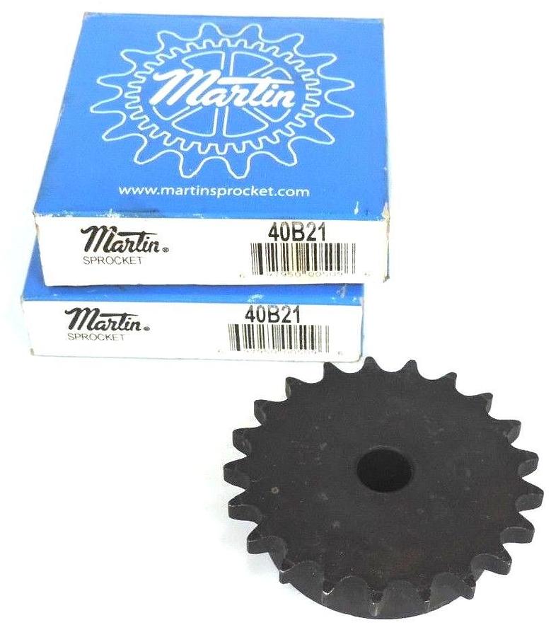 LOT OF 2 NIB MARTIN 40B21 SPROCKETS 21 TEETH .625IN BORE