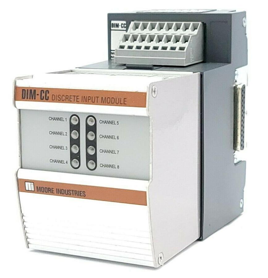 Used NEW MOORE INDUSTRIES DIM/IO/CC8/IP DIM-CC DISCRETE INPUT MODULE
