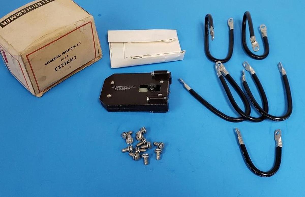 Used NIB CUTLER-HAMMER C321KM2 MECHANICAL INTERLOCK KIT, SIZE 2, SERIES A1