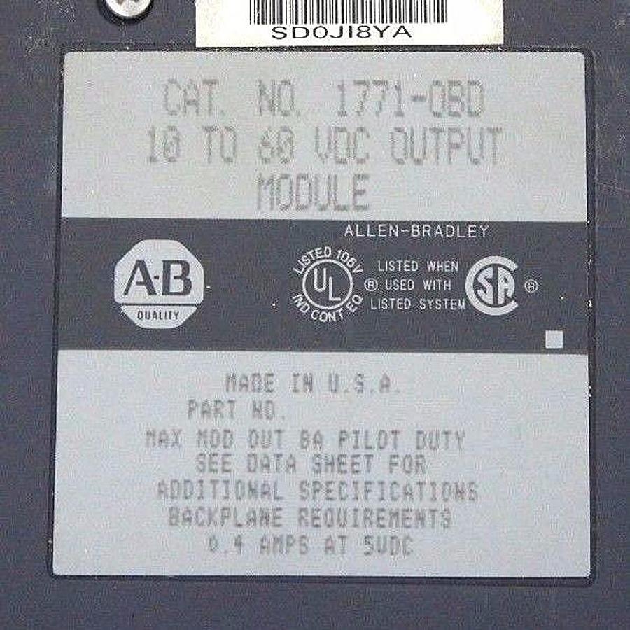 Used LOT OF 4 ALLEN BRADLEY 1771-OBD VDC OUPUT MODULES W/ 1771-WG WIRE HARNESS ARM