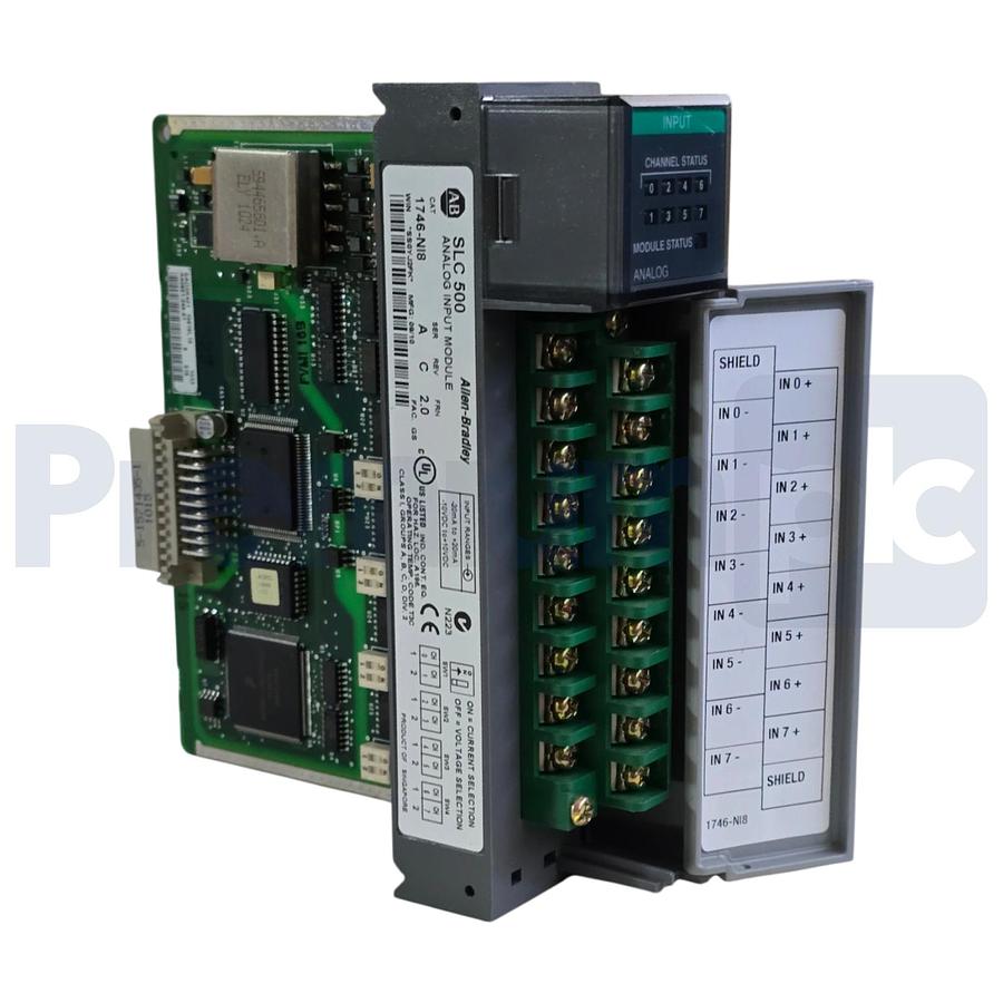 Used Surplus Allen Bradley 1746-NI8 /A SLC 500 8-Ch Analog Input Module Rev C NUPI