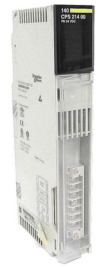 Used SCHNEIDER MODICON 140CPS21400 POWER SUPPLY 8AMP 24VDC, PV: 03, RL: 19