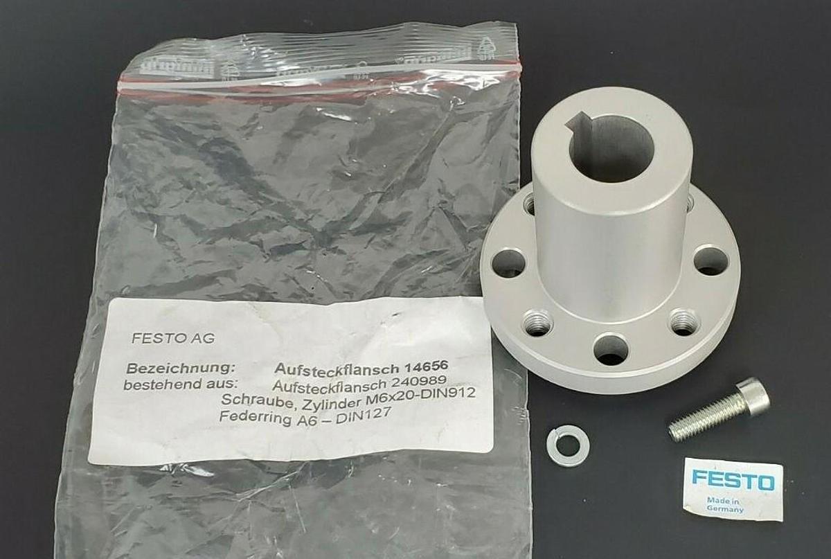 Used NEW FESTO AG 14656 PUSH-ON FLANGE 240989, M6X20-DIN912