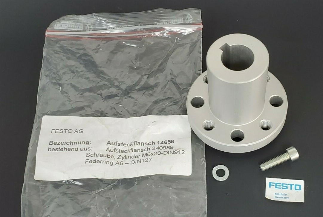 Used NEW FESTO AG 14656 PUSH-ON FLANGE 240989, M6X20-DIN912