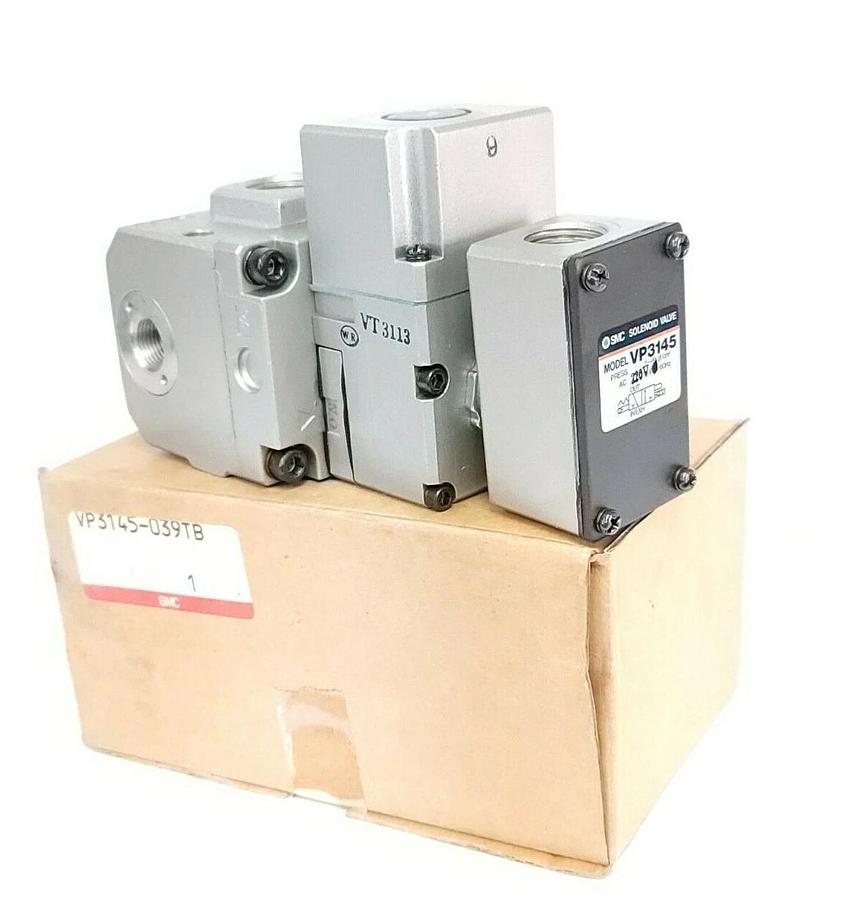 Used NIB SMC VP3145-039TB SOLENOID VALVE VP3145 AC 220V