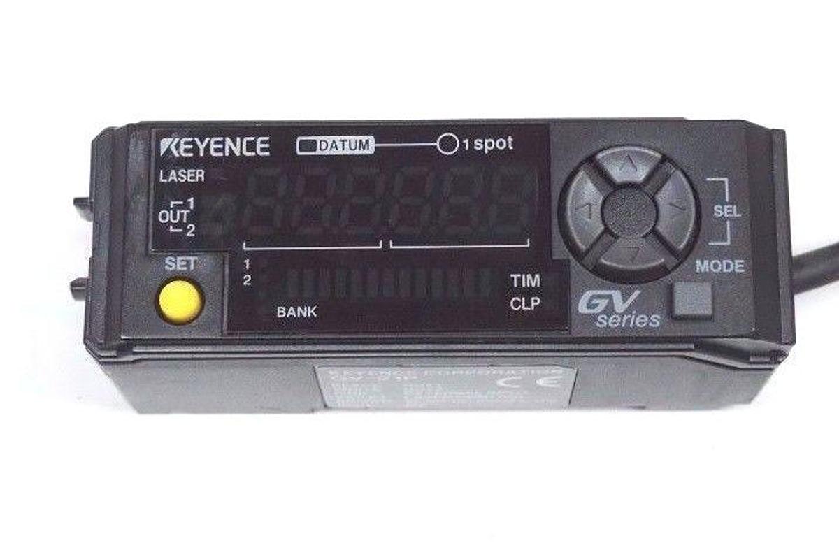Used KEYENCE GV-21P LASER SENSOR AMPLIFIER GV SERIES, 10/30VDC, GV21P