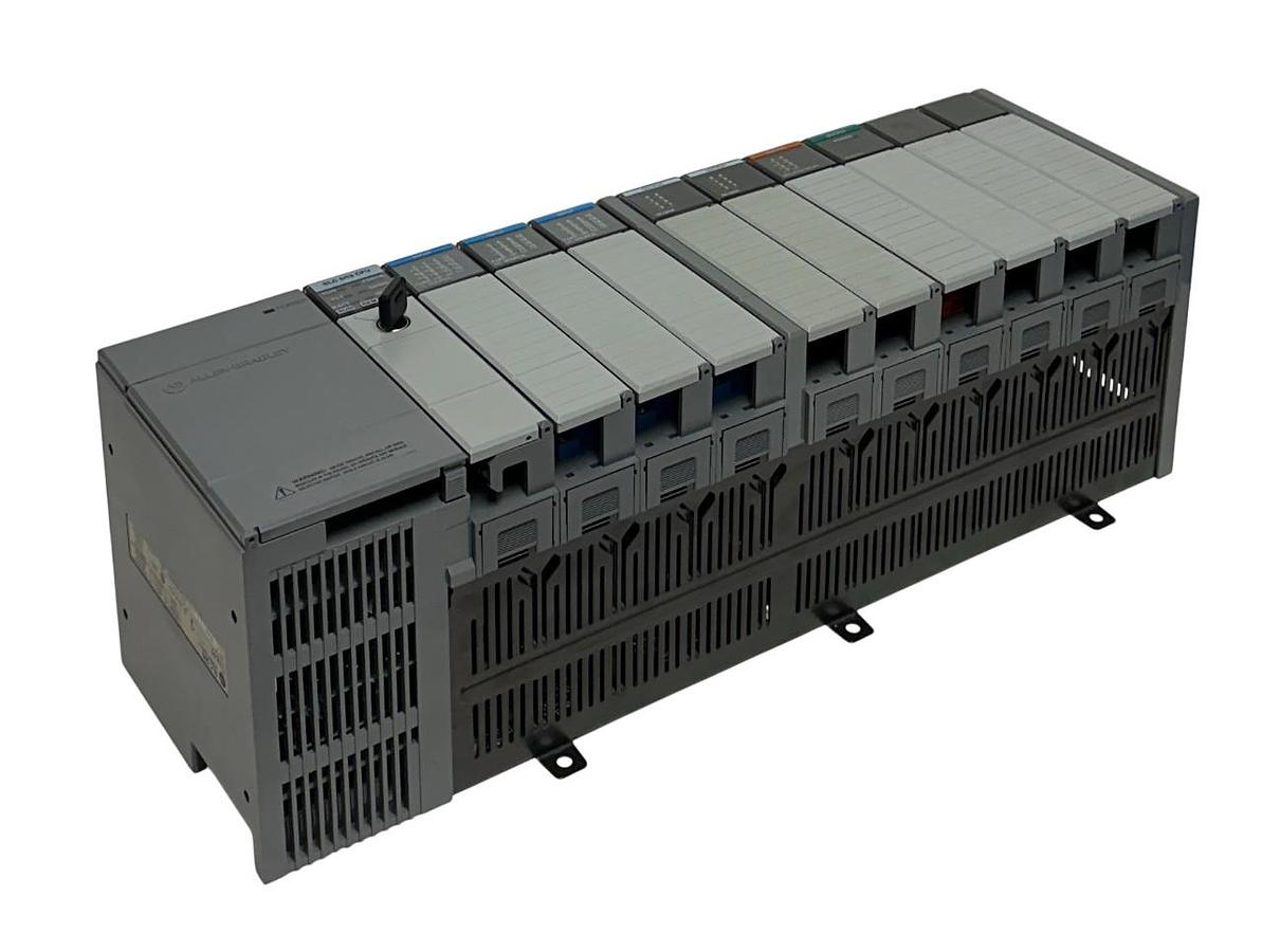 Used COMPLETE ALLEN BRADLEY SLC 500 5/03 PROGRAMMABLE CONTROLLER 10-SLOT CHASSIS USNP
