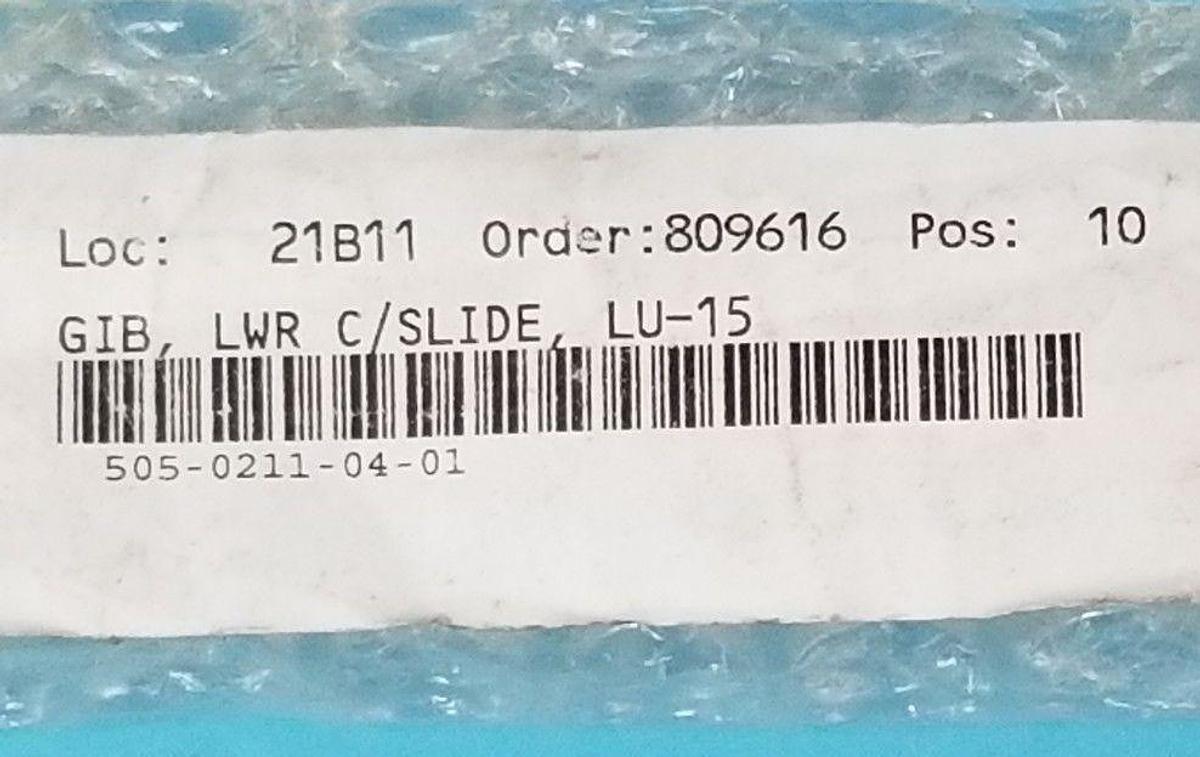 Used LOT OF 2 OKUMA 505-0211-04-01 LOWER C/ SLIDES, LU-15, GIB, 50502110401