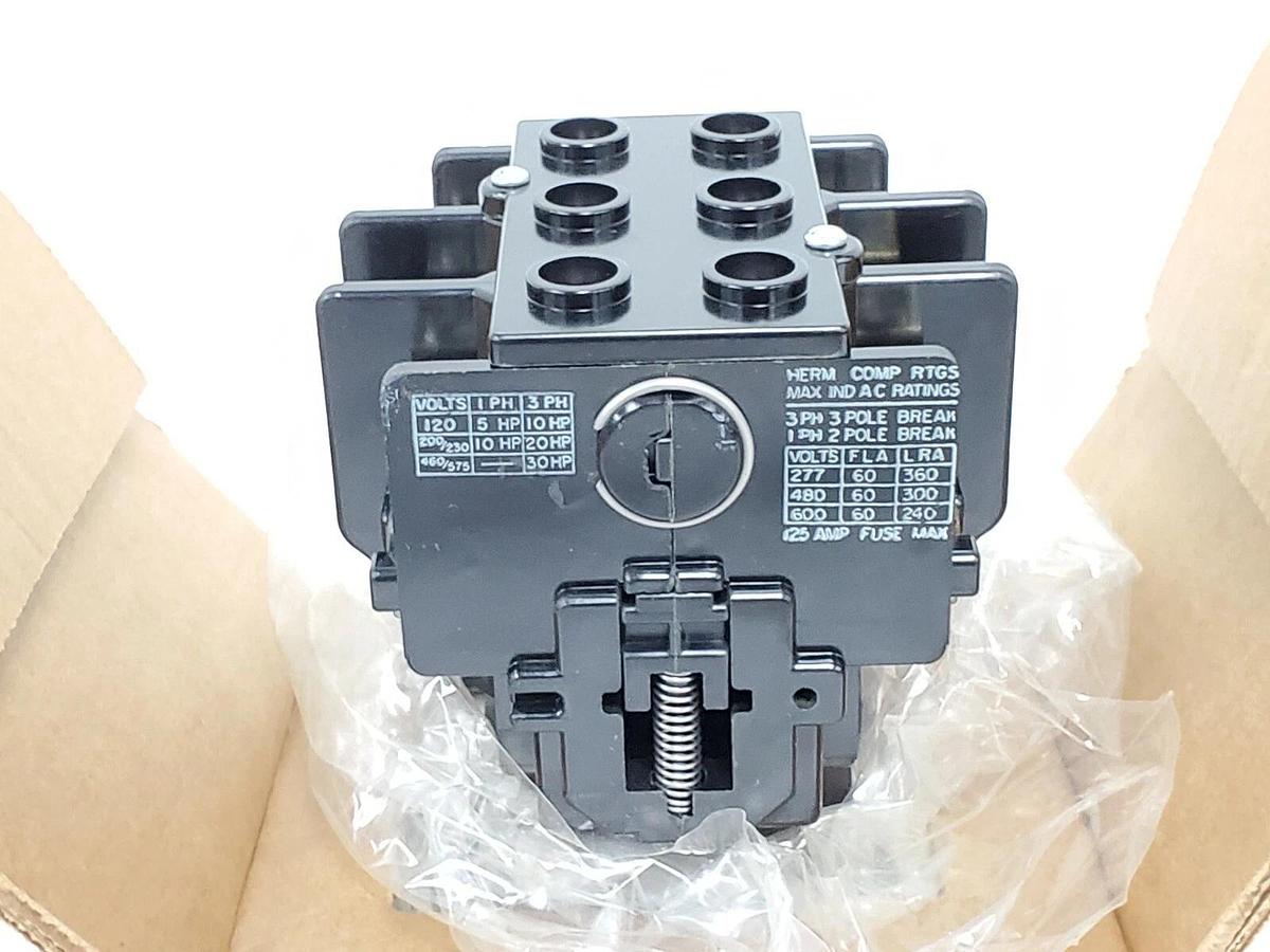 Used NIB GOULD DTNEBA630BA CONTACTOR 2200-EBA-630BA, 600VAC, 3-POLES