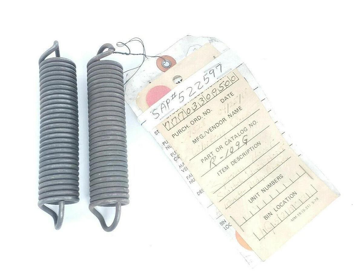 Used LOT OF 2 WHITING R-109G LIMIT SWITCH HOIST SPRINGS R109G