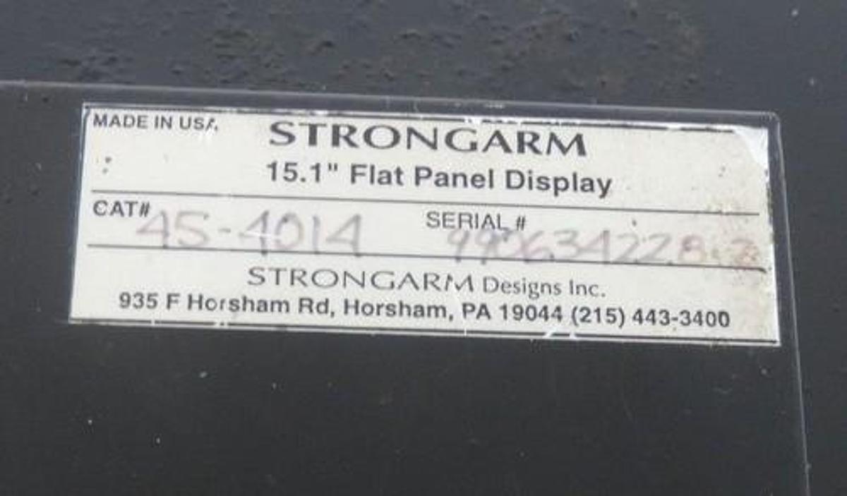 Used STRONGARM 45-4014 FLAT PANEL DISPLAY 15.1" 454014