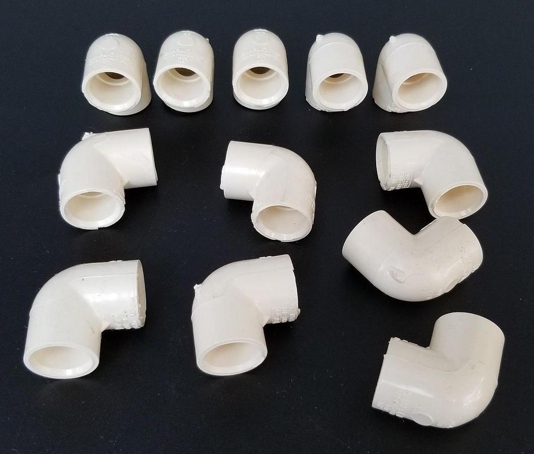 Used LOT OF 12 NEW CHARLOTTE CTS 1/2" 90 DEGREE PIPE FITTINGS CPVC-4120, D-2846